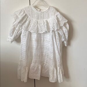 Petite Amalie Vintage Embroidered Dress White dress size 5
